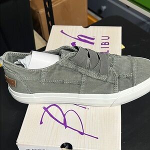 Blowfish Men's Olive-Gray Slip-On Canvas Sneakers